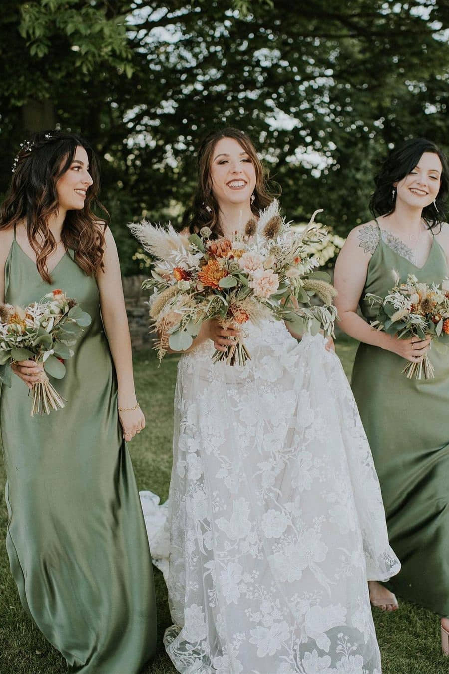 Stunning Olive Green Long Formal Bridesmaid Dress with Criss Cross Back Straps