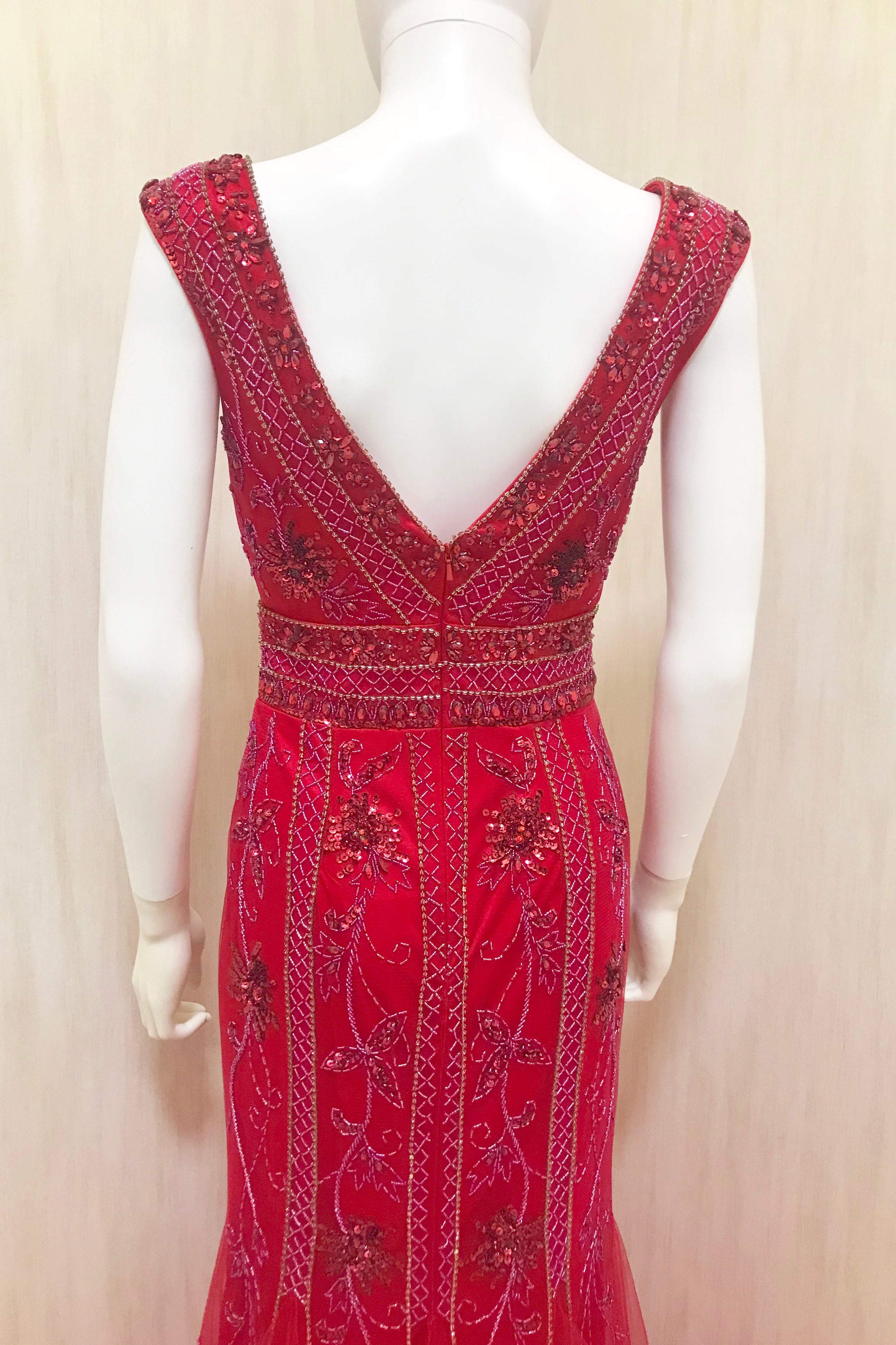 Navy Blue V Neck Long Prom Dress with Beads and Sequins